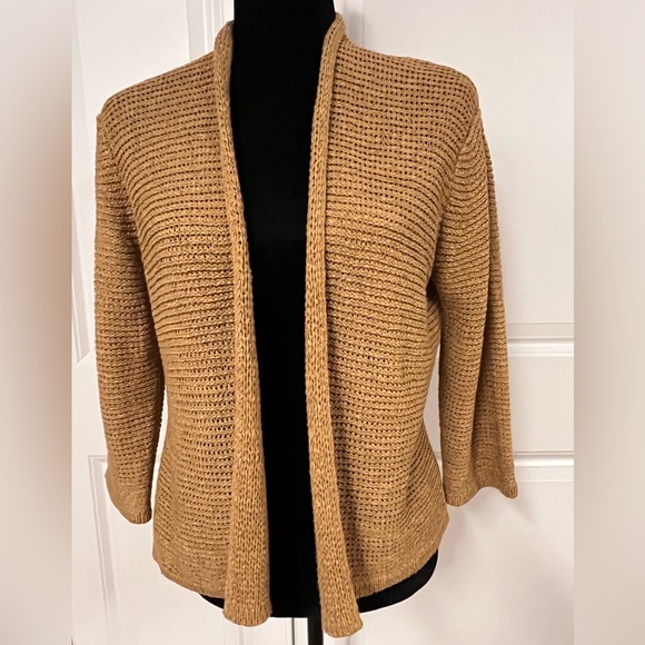 August Silk Knit Open Front Cardigan Sweater - Picture 1 of 6